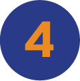 Number 4 in bold orange font inside a circular blue background, designed for visual emphasis and clarity.