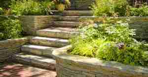 retaining wall installation project in Maryland