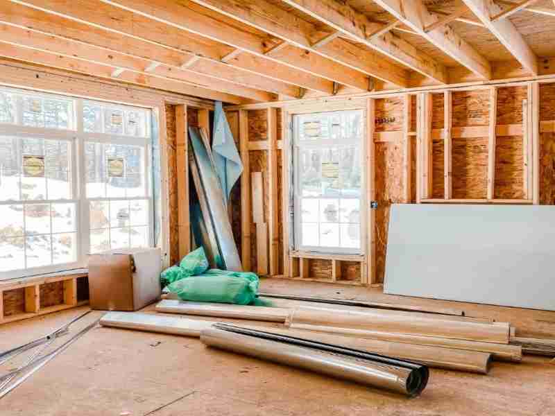 Partially Completed Custom Home Room