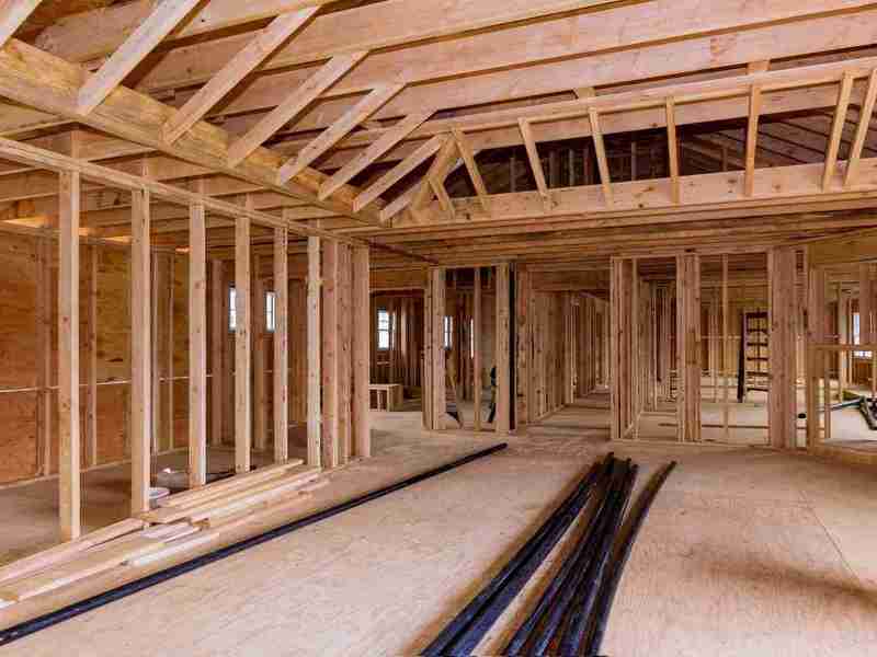 After the foundation, there is the wooden posts and frames that are needed for custom builds