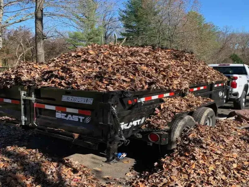 fall clean up company truck