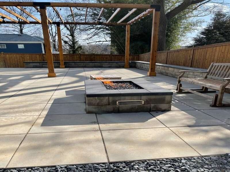 Finished Concrete Paver Patio