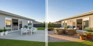 concrete vs paver patio
