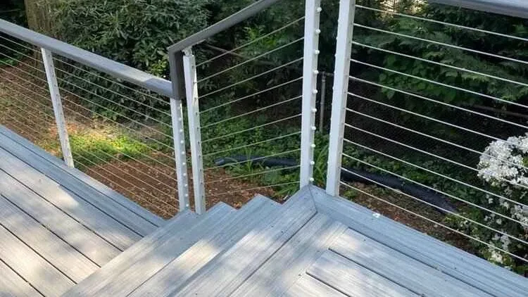 Composite deck stairs