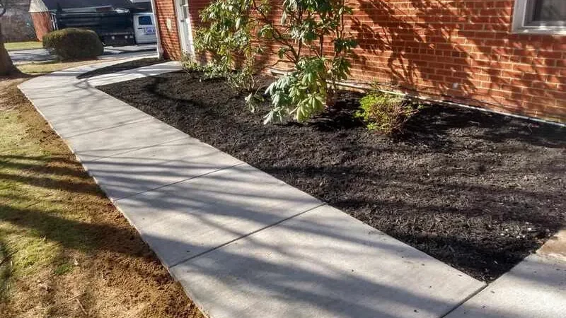 Concrete walkway