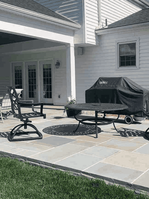 Custom patio installation in Mount Vernon DC by Blue Collar Scholars