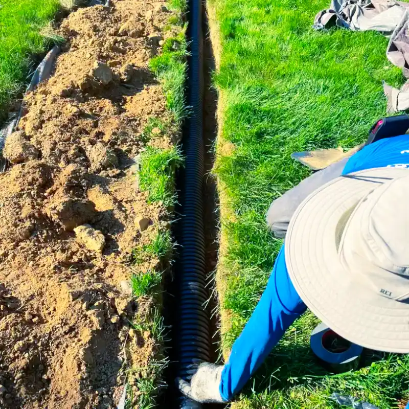 Professional installation of a drainage solution in the DMV Area