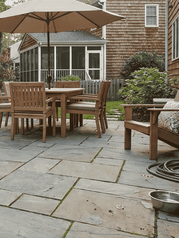 Patio construction completed in Reston VA by Blue Collar Scholars
