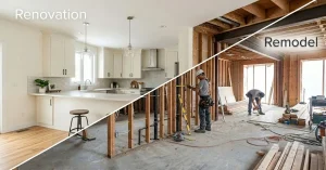 The difference between a remodel vs renovation