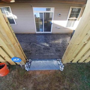 patio with fence