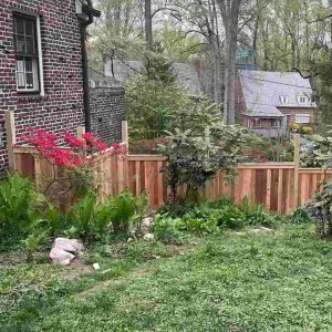 fence installation with softscaping