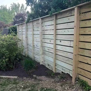 backyard wooden fence