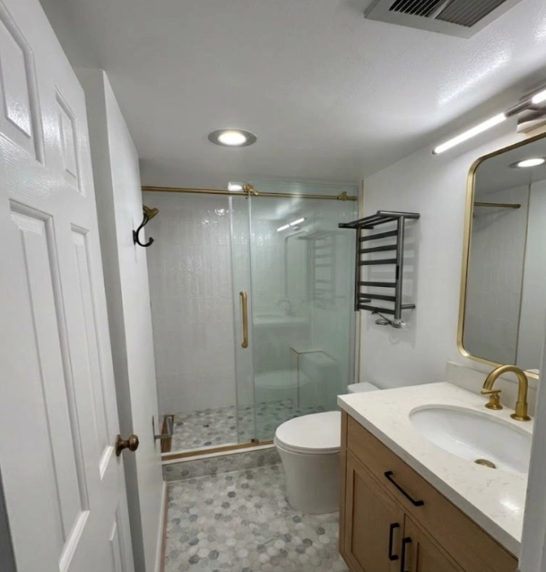 finished the bathroom renovation of a chevy chase condo