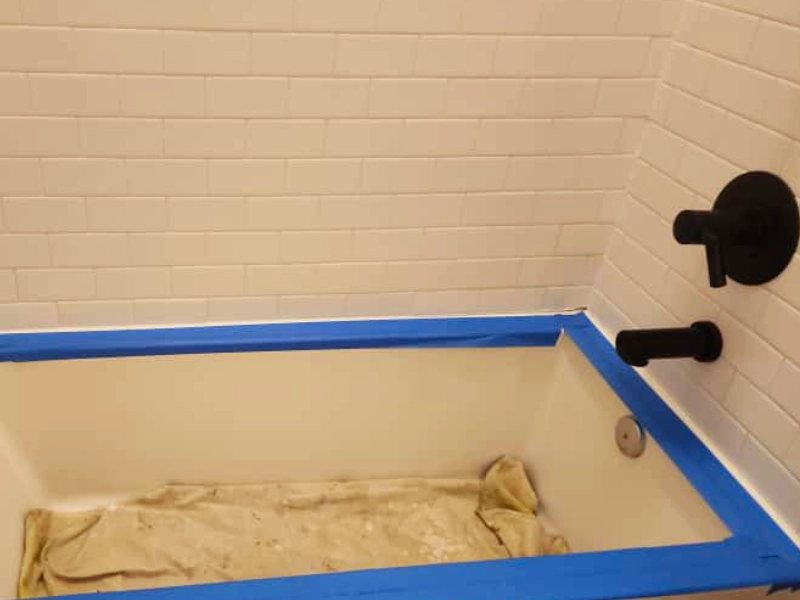 recaulking the bathtub